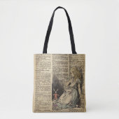 Alice in Wonderland en het witte konijn Tote Bag (Voorkant)