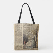 Alice in Wonderland en het witte konijn Tote Bag (Achterkant)