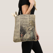 Alice in Wonderland en het witte konijn Tote Bag (Dichtbij)