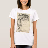 Alice in Wonderland en kat boven de boom T-shirt (Voorkant)