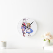Alice in Wonderland en Unicorn Clock Ronde Klok (Huis)