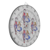 Alice in Wonderland en Unicorn Dartboard Dartbord (Voorkant Links)