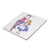 Alice in Wonderland en Unicorn Tile Tegeltje (Zijkant)