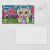 Alice in Wonderland en Visitekaartje Flamingos (Voorkant / Achterkant)