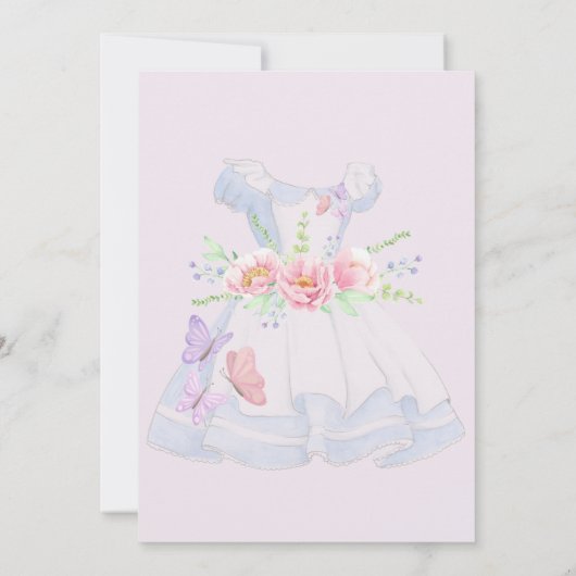 Alice in Wonderland Engagement Party Kaart (Achterkant)