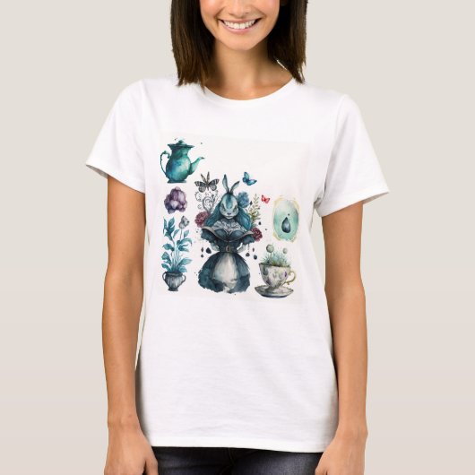 Alice in Wonderland Ephemera T-shirt (Voorkant)