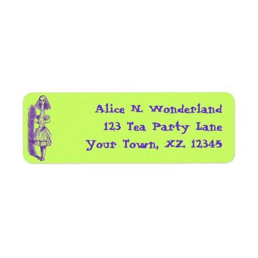  Alice in Wonderland Etiket (Voorkant)