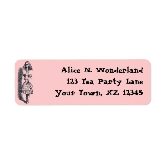  Alice in Wonderland Etiket (Voorkant)