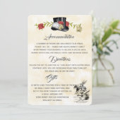 Alice in Wonderland Extra Informatiekaart Kaart (Staand voorkant)