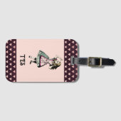 Alice in Wonderland Fairy Tale Monogram Bagagelabel (Voorkant (horizontaal))