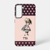 Alice in Wonderland Fairy Tale Monogram Samsung Galaxy Hoesje (Achterkant)