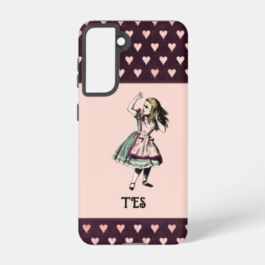 Alice in Wonderland Fairy Tale Monogram Samsung Galaxy Hoesje (Achterkant)