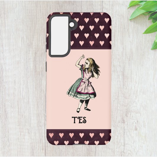 Alice in Wonderland Fairy Tale Monogram Samsung Galaxy Hoesje
