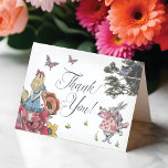Alice in Wonderland Fairytale bedankt<br><div class="desc">Verstuur een mooie dankjewel met onze mooie Alice in Wonderland, dank je kaarten. Perfect voor Alice in Wonderland, de bruiloft, het baby shower, het feest van het vrijgezellenfeest, of gewoon een mooie dankjewel om je waardering te shows. Het ontwerp kenmerkt een mengeling van onze eigen hand-getrokken originele floralen en kunstwerk....</div>