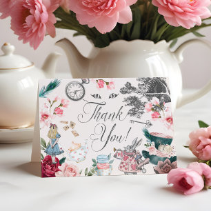 Alice in Wonderland Fairytale Collage Bedankkaart