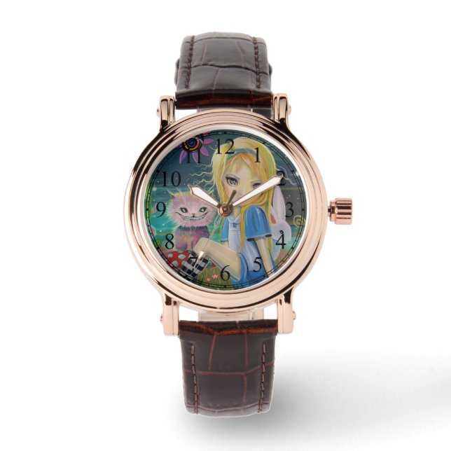 Alice in Wonderland Fairytale Cute Girly Watch Horloge (Voorkant)