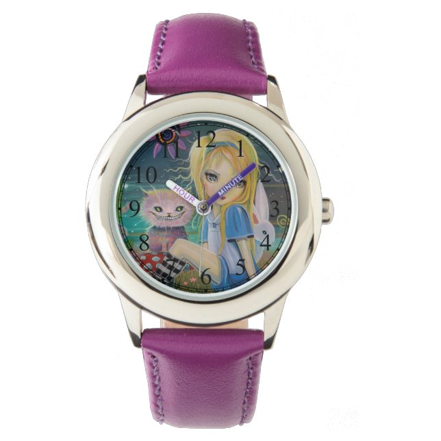 Alice in Wonderland Fairytale Cute Girly Watch Horloge (Voorkant)