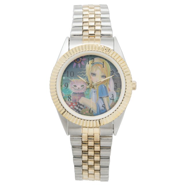 Alice in Wonderland Fairytale Cute Girly Watch Horloge (Voorkant)