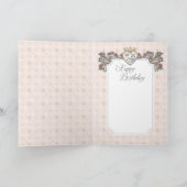 Alice in Wonderland Fairytale Happy Birthday Card Kaart (Binnen)