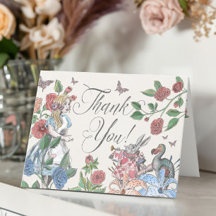  Alice in Wonderland Fairytale Karakters Bedankkaart