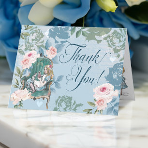 Alice in Wonderland Fairytale Karakters Bedankkaart