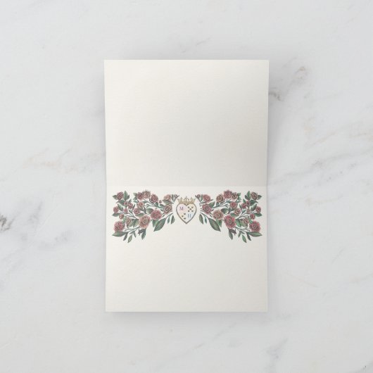 Alice in Wonderland Fairytale Karakters Bedankkaart (Binnen)