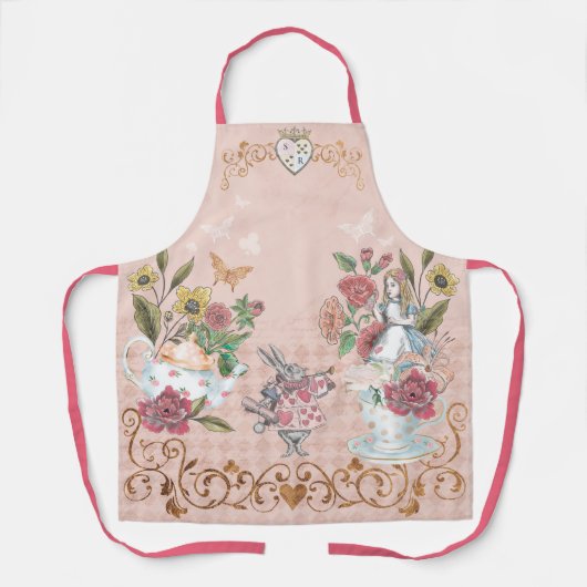 Alice in Wonderland Fairytale Monogram Schort (Voorkant)