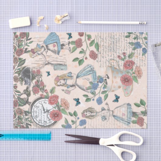  Alice in Wonderland Fairytale ontkoppeling Tissuepapier (Craft)