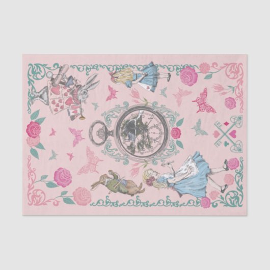 Alice in Wonderland Fairytale ontkoppeling Tissuepapier (Voorkant)