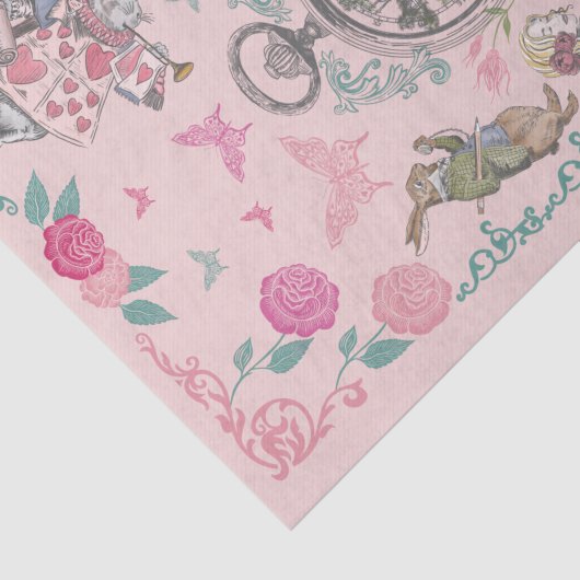 Alice in Wonderland Fairytale ontkoppeling Tissuepapier (Detail)
