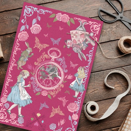 Alice in Wonderland Fairytale ontkoppeling Tissuepapier