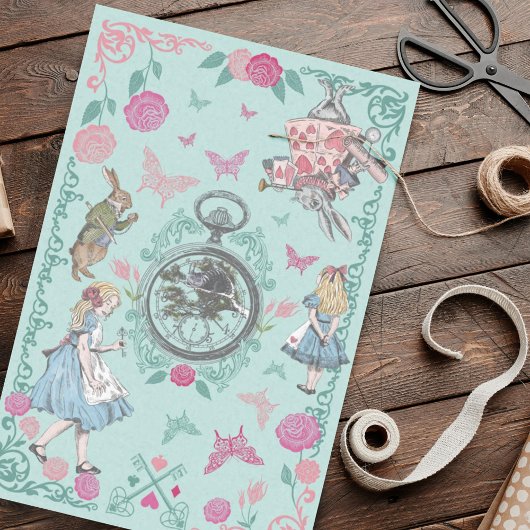  Alice in Wonderland Fairytale ontkoppeling Tissuepapier