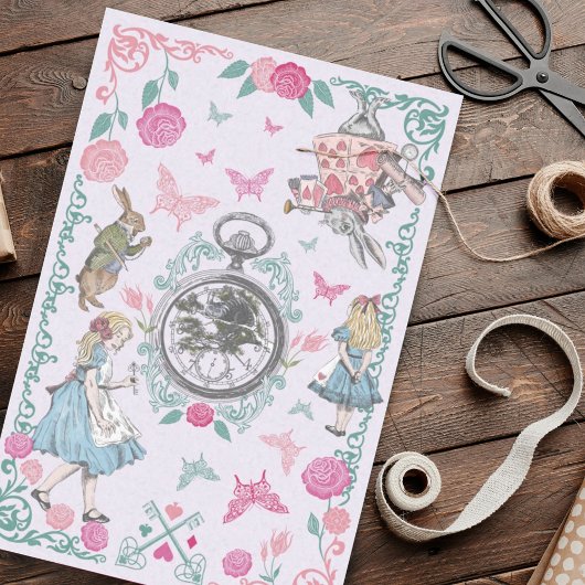  Alice in Wonderland Fairytale ontkoppeling Tissuepapier