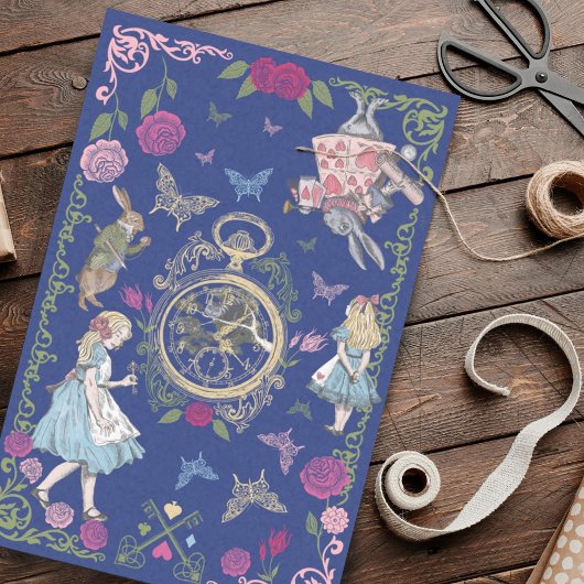 Alice in Wonderland Fairytale ontkoppeling Tissuepapier