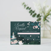 Alice in Wonderland Fairytale  RSVP-kaart RSVP Kaartje (Staand voorkant)