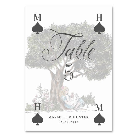 Alice in Wonderland Fairytale spelkaart Kaart (Achterkant)