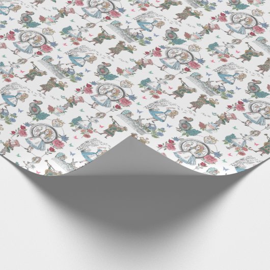  Alice in Wonderland Fairytale Storybook Cadeaupapier (Hoek)