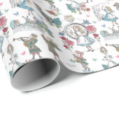  Alice in Wonderland Fairytale Storybook Cadeaupapier (Rol Hoek)