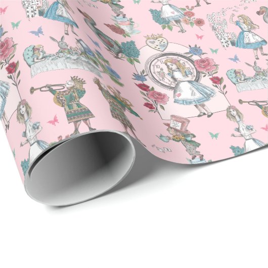 Alice in Wonderland Fairytale Storybook Cadeaupapier (Rol Hoek)