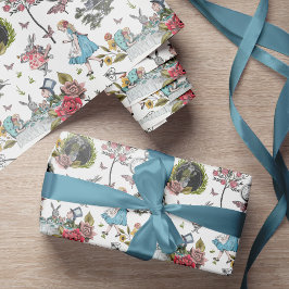  Alice in Wonderland Fairytale Storybook Cadeaupapier