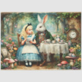 Alice in Wonderland Fairytale Tea Party Decoupage Tissuepapier (Voorkant)