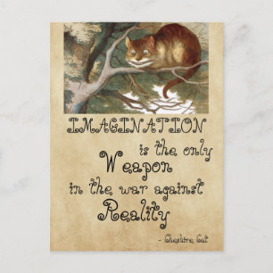 Alice in Wonderland - FANTASIE CAT 1865 Briefkaart