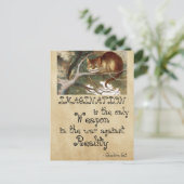 Alice in Wonderland - FANTASIE CAT 1865 Briefkaart (Staand voorkant)