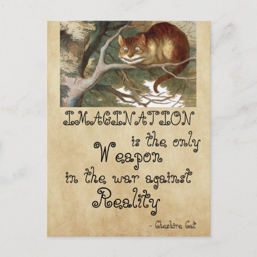 Alice in Wonderland - FANTASIE CAT 1865 Briefkaart (Voorkant)