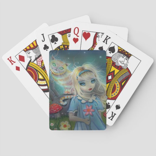 Alice in Wonderland Fantasie Kunst Speelkaarten (Achterkant)