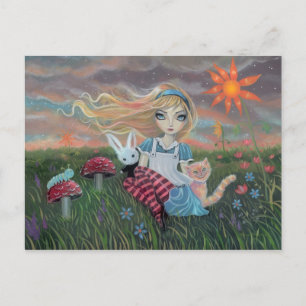 Alice in Wonderland Fantasy Art Briefkaart