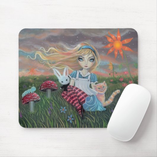 Alice in Wonderland Fantasy Art Mousepad Muismat (Met muis)