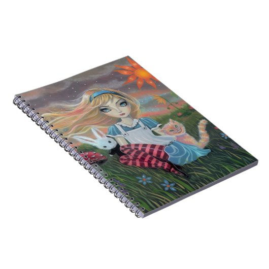 Alice in Wonderland Fantasy Art Notitieboek (Rechterzijde)