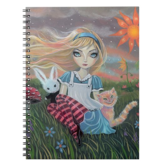 Alice in Wonderland Fantasy Art Notitieboek (Voorkant)