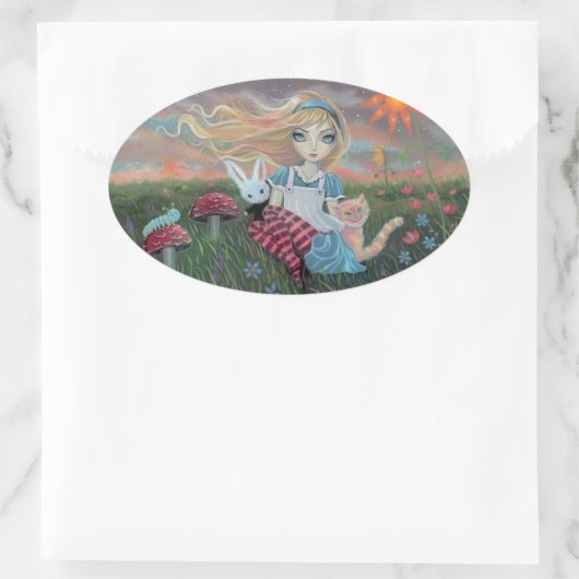 Alice in Wonderland Fantasy Art Stickers (Tas)